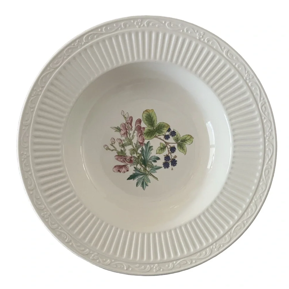 Mikasa Love Medley White Floral Soup/Pasta Bowls (set of 4)